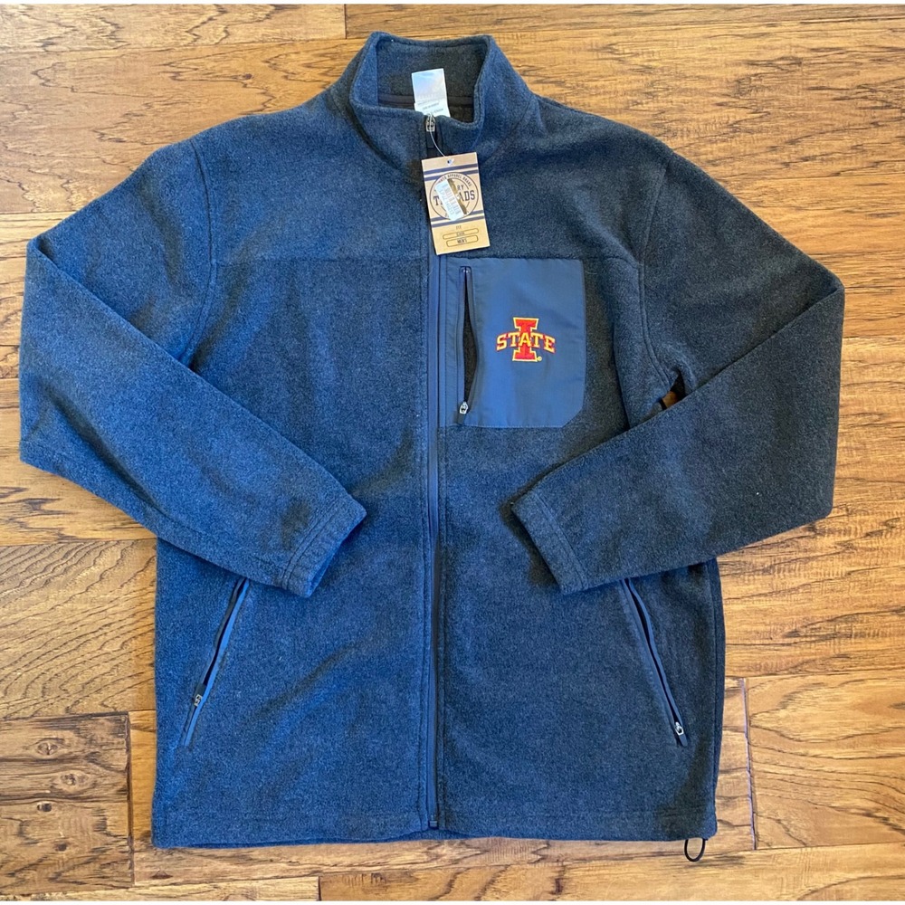 Rivalry Threads Iowa State Cyclones‎ Mens Fleece Full Zip Jacket Charcoal Grey M